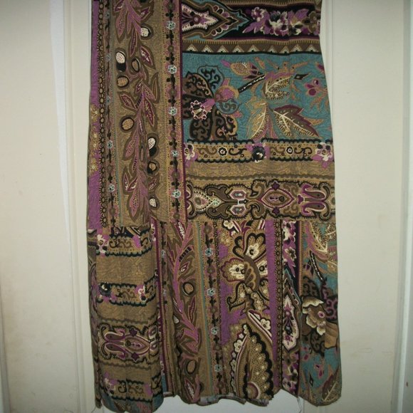 Y2K VINTAGE 90S DOES THE 20S RAYON DRESS 7/8 - Picture 3 of 5